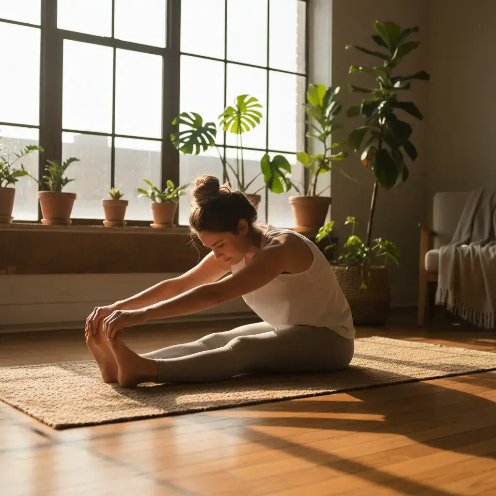 Healthy morning stretching