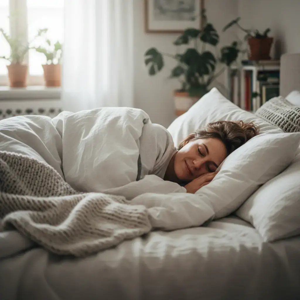 Person sleeping comfortably