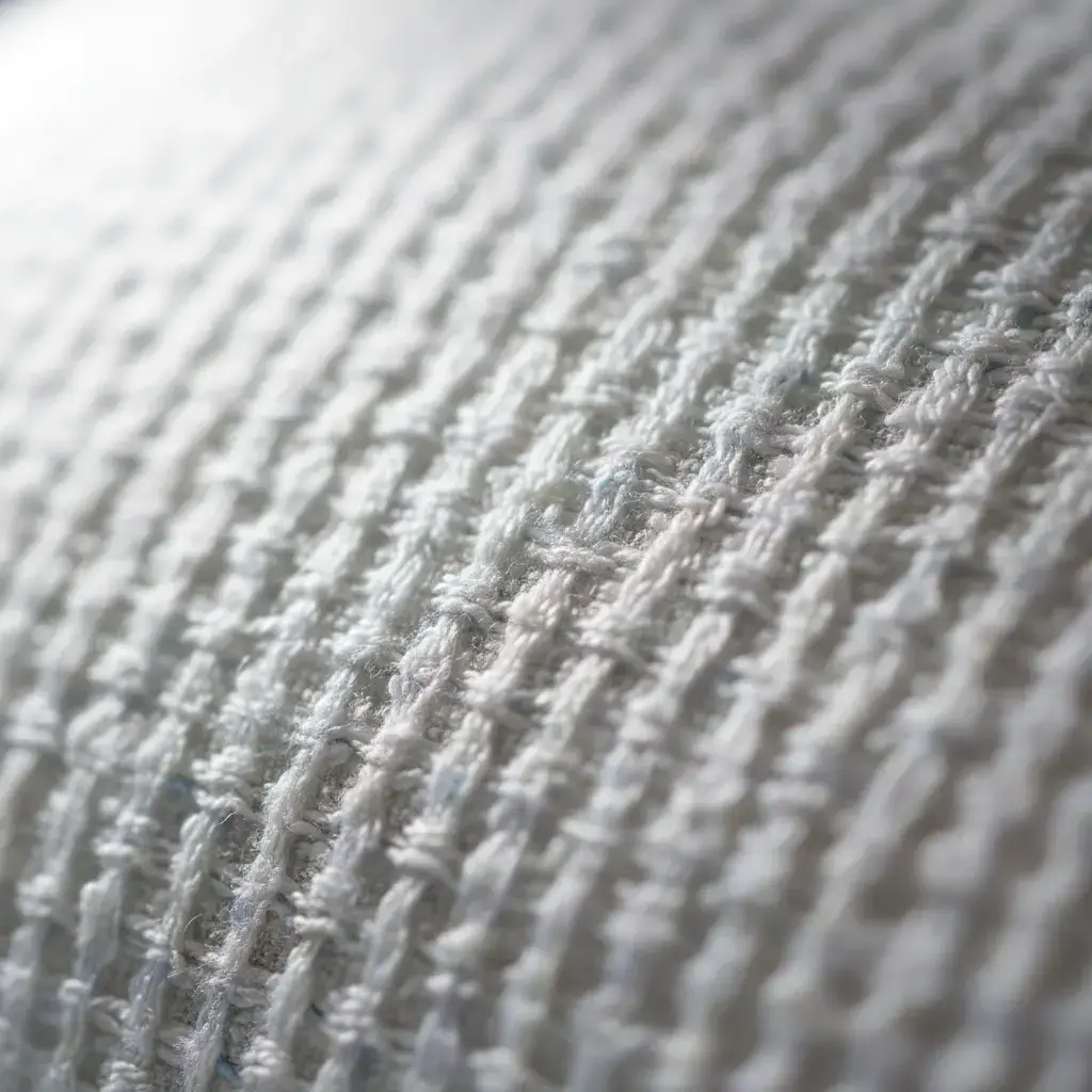 Macro shot of breathable pillow fabric